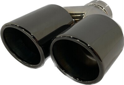 RVS Sierstuk CT 80mm Dubbel Rechts Dark Chrome