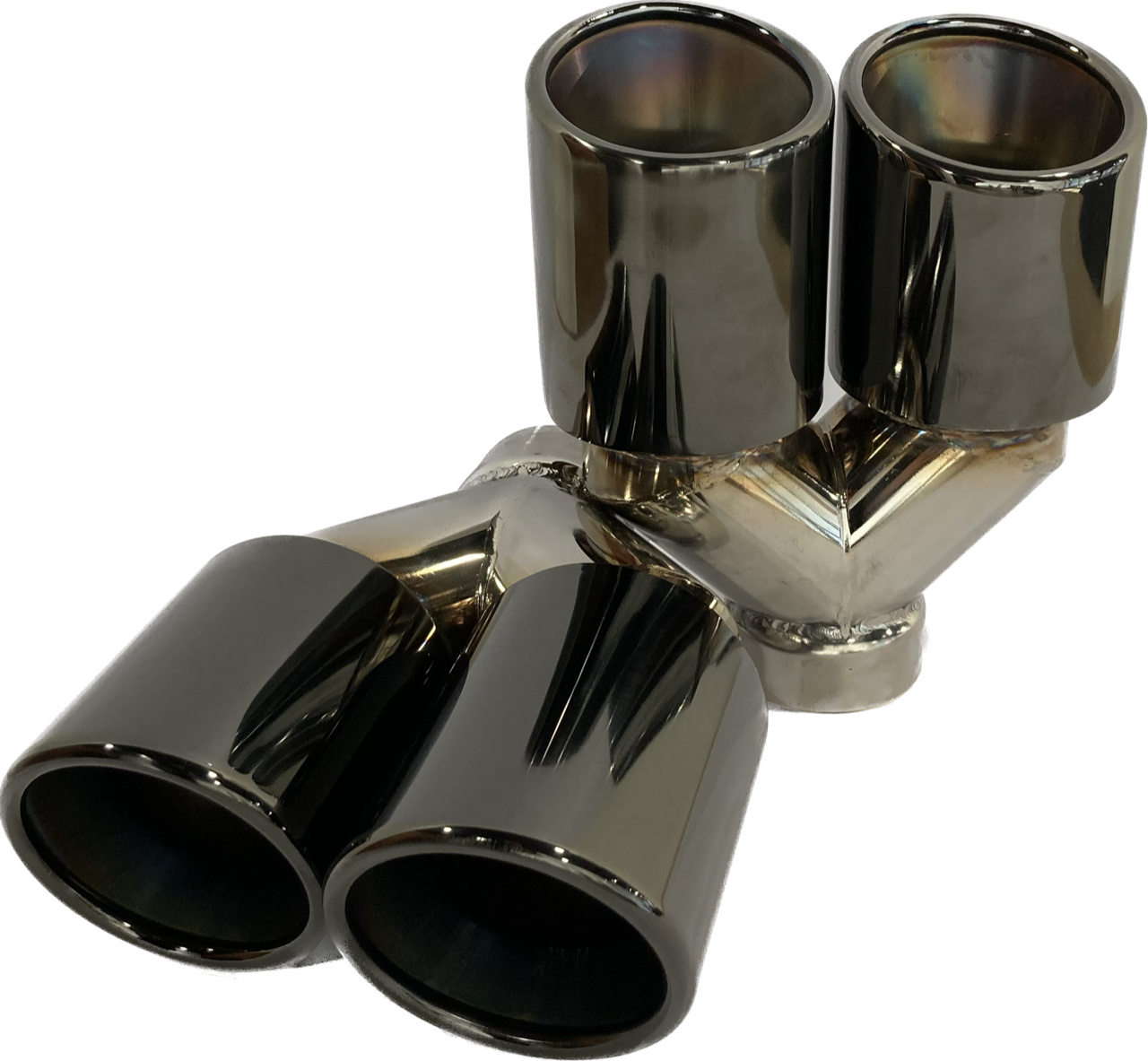 SET RVS Sierstuk CT 80mm Dubbel Dark Chrome