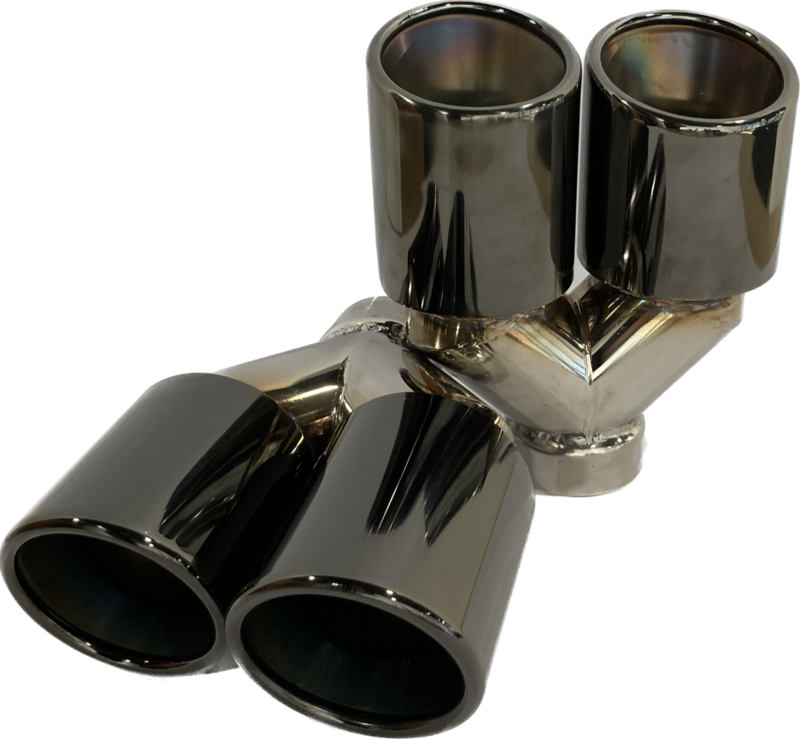 SET RVS Sierstuk CT 80mm Dubbel Dark Chrome