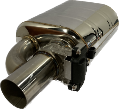 RVS Kleppendemper met geïntegreerde klep 2.5''/63.5mm