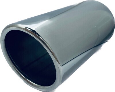 Gepolijst RVS Sierstuk – rond krul – Ø uitwendig 90 mm Gepolijst RVS Sierstuk – rond krul – Ø uitwendig 90 mm