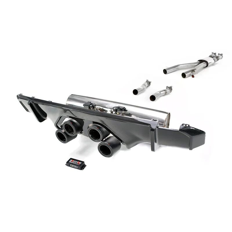 BMW M4 G82 G83 (vanaf 2021) Center Exit sportuitlaat met Sound Architect™ Inc. koolstofdiffusorset met OF zonder OPF-Delete.