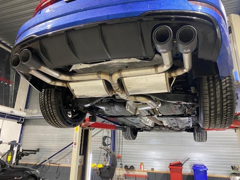 OPF Back RVS sportuitlaat Audi A3 8Y Quad tips