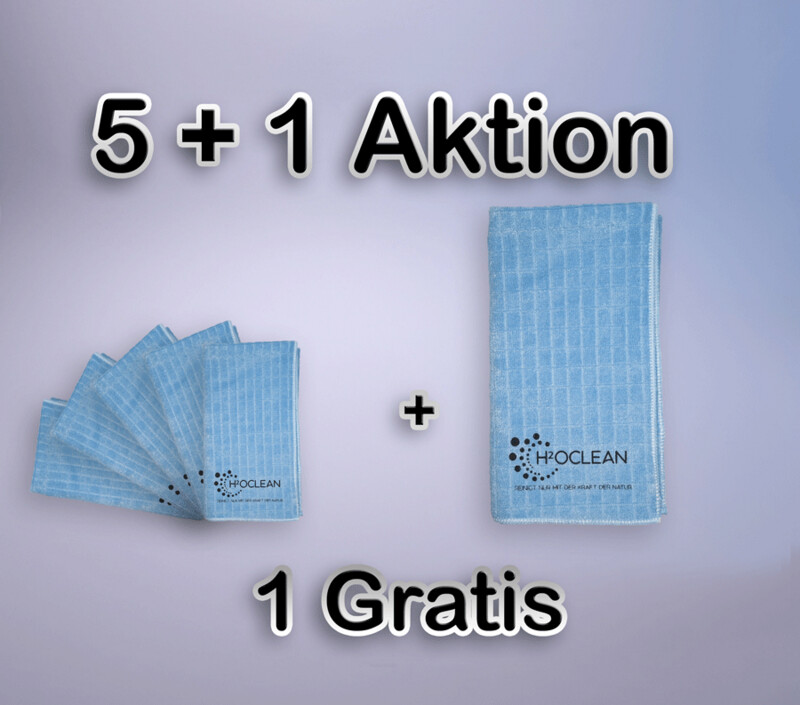 H2OCLEAN® Allzweck Mikrofasertücher 5 Plus 1 Set