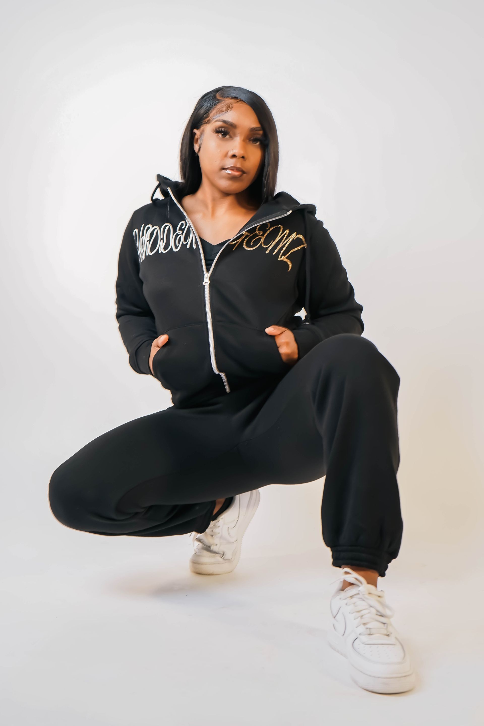 Black/Gold Jogging suit
