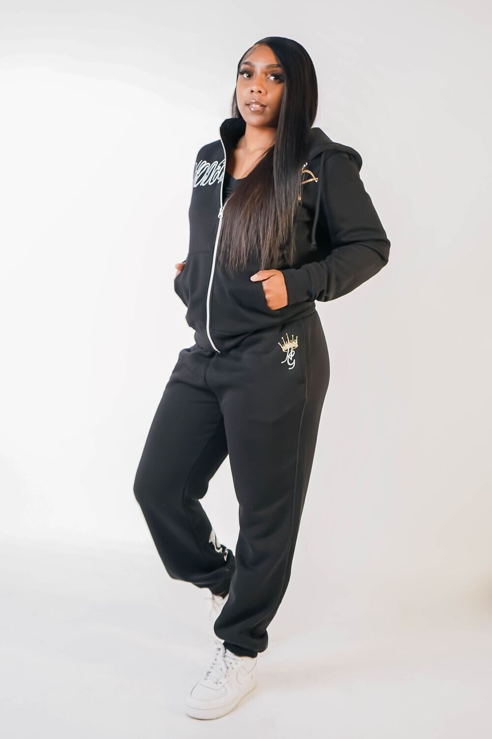 Black/Gold Jogging suit