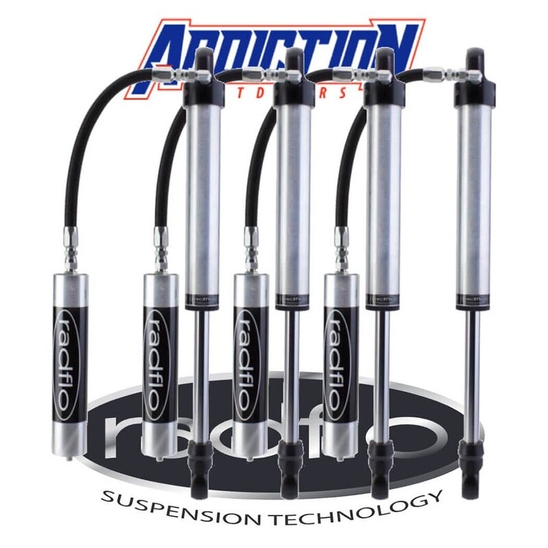 Radflo 2.5 Remote Reservoir Suit 3-4&quot; Lift Set - Toyota Landcruiser 70 Series 2007-0N