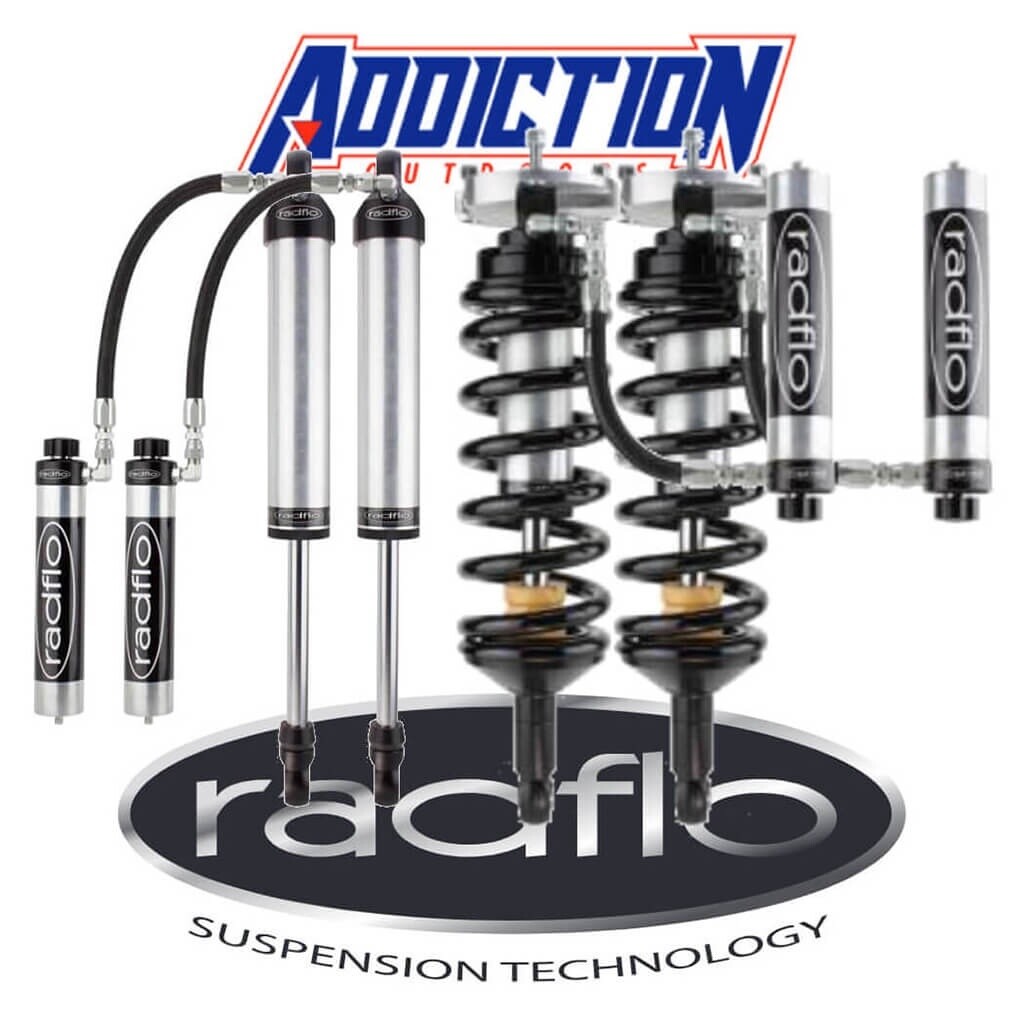 Radflo 2.5 Remote Reservoir With Compression Adjusters 1-3&quot; Lift Set - Toyota Hilux GUN 2015-ON