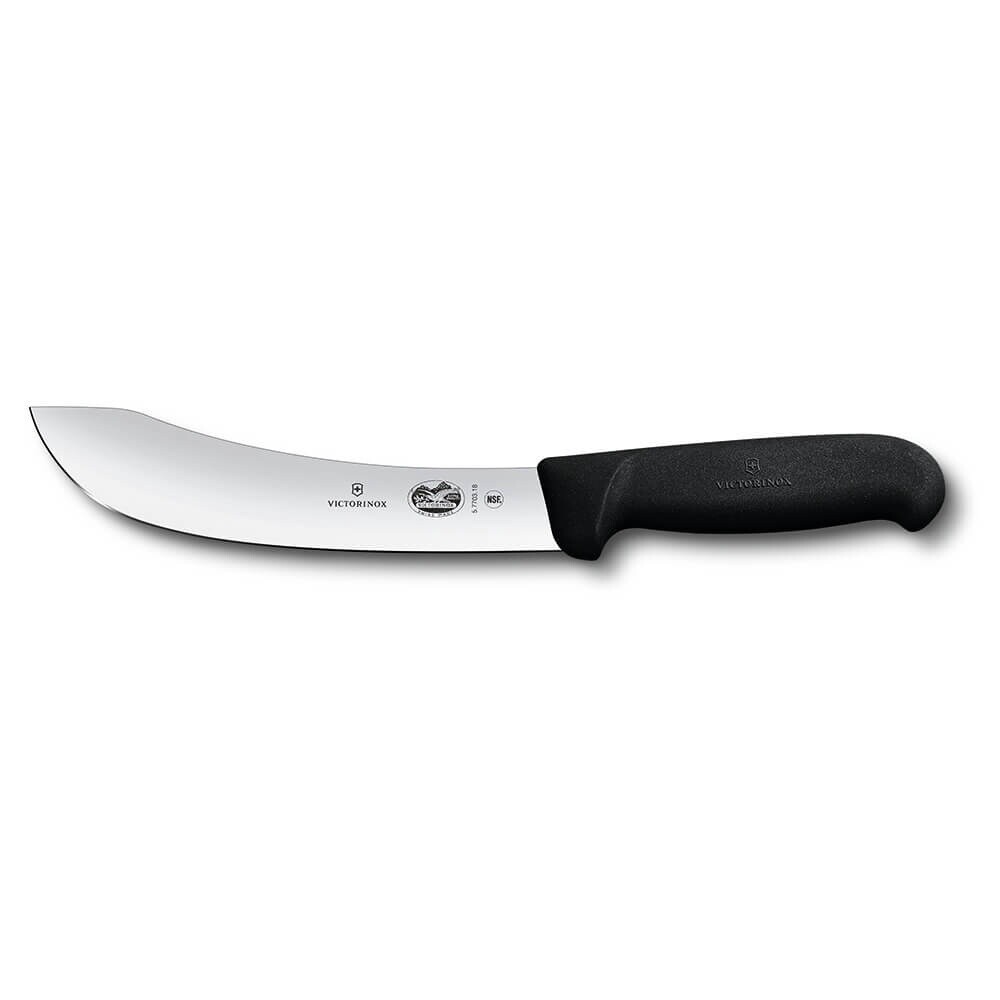 Victorinox Skinning Knife, 18cm German Type, Fibrox - Black