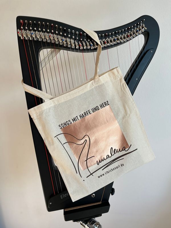 Jutetasche Harfe