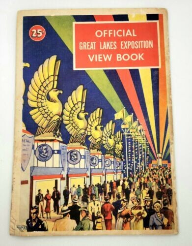 1936 OFFICIAL GREAT LAKES EXPOSITION VIEW BOOK w/MAP, Ohio