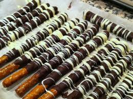 Pretzel Rods Covered in Chocolate