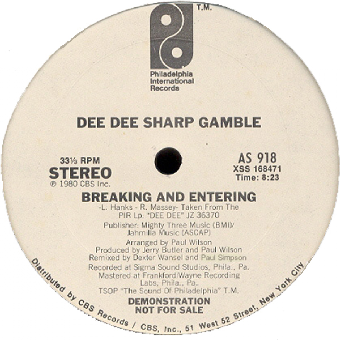 Digital Download. Breaking &amp; entering (Special 12&quot; Mix) 96khz/24bit wav 8:25