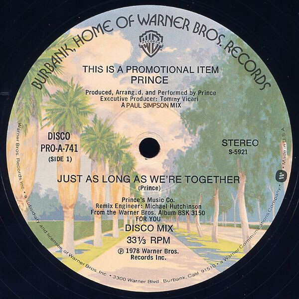 Digital Download. Just as long as we&#39;re together (Paul Simpson Disco 12&quot; Re-edit) 8:32 (96k/24bit wav)