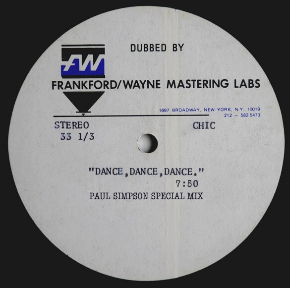 Digital download. Dance, dance, dance (Paul Simpson SPECIAL MIX) 7:50 (96k/24bit)