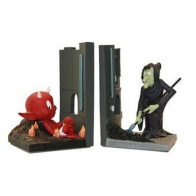 Casper the Friendly Ghost Hot Stuff The Little Devil and Witch Bookend Set Demon et Merveilles Statue