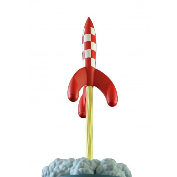Tintin Professor Calculus Rocket on Take Off Tintin the Icons Collection Statue