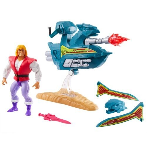 Masters of the Universe Origins Prince Adam and Sky Sled Vehicle Action Figure