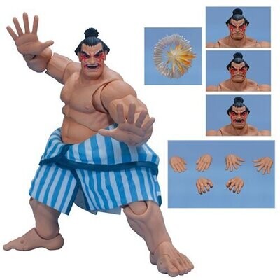 Street Fighter V E. Honda Nostalgia Costume Video Game 1/12 Scale Action Figure