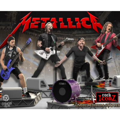 Metallica Band Set of 4 Rock Iconz: James Hetfield, Lars Ulrich, Kirk Hammett et Robert TrujilloLimited Edition Statue
