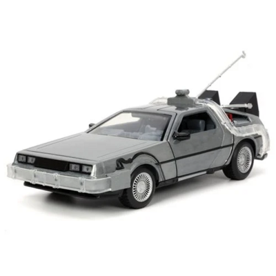 Back to the Future 1 Time Machine with Light 1/24 Scale Die-Cast Metal Vehicle