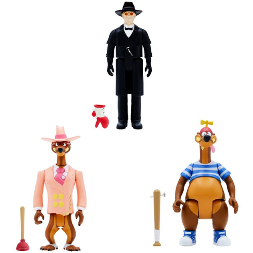 Who Framed Roger Rabbit Bundle Set of 3 Judge Doom, Stupid and Smarty 3 3/4 Inch ReAction Figure