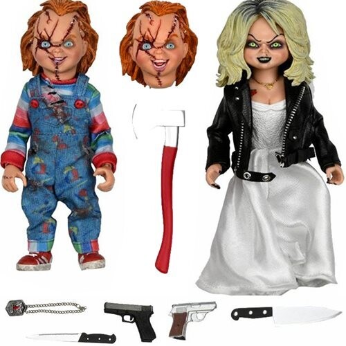 Bride of Chucky Chucky and Tiffany 8 Inch Scale Clothed Action Figure 2 Pack
