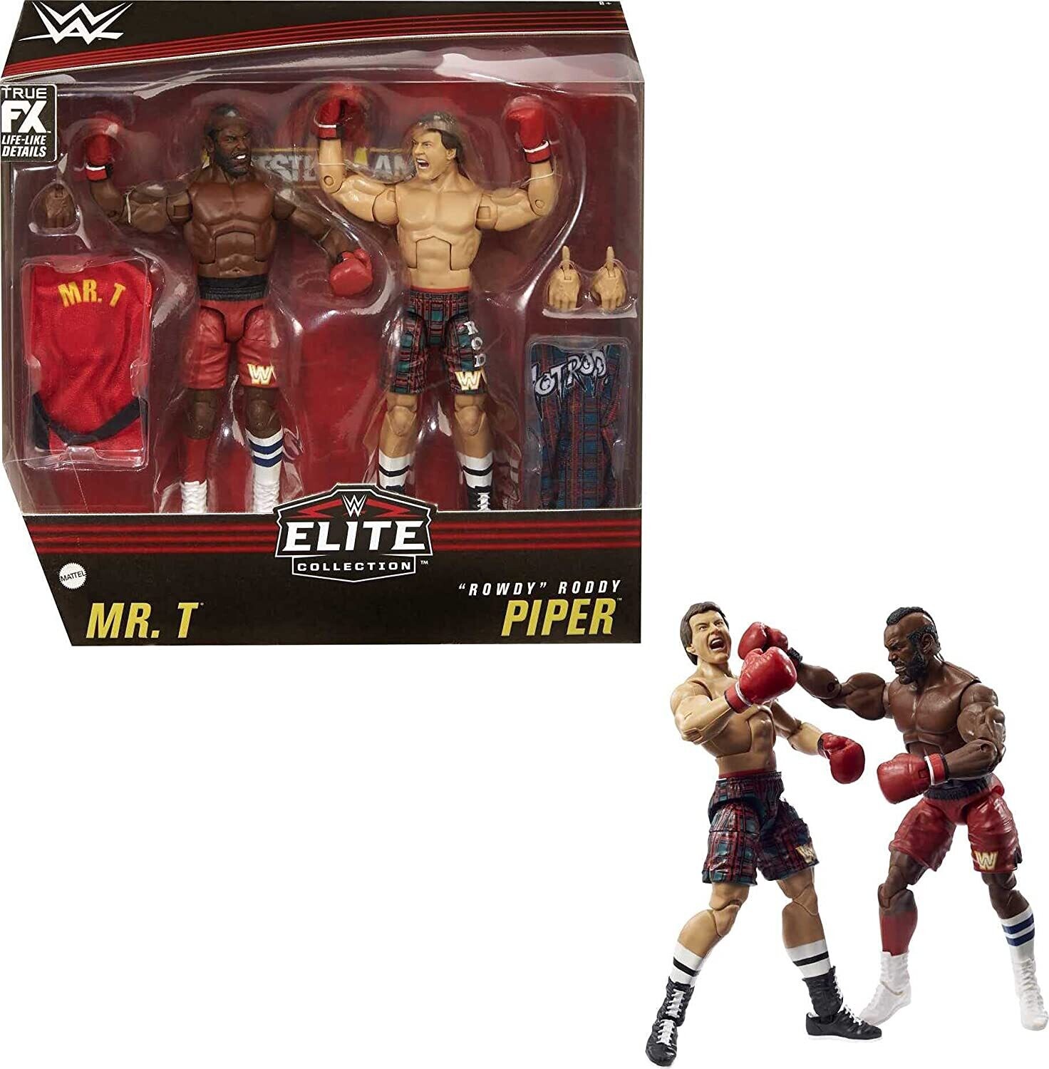 WWE Elite 2 Pack MR. T VS Rowdy Roddy Pipper Action Figure