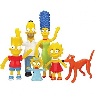 The Simpsons Family Boxed Set Bendable Action Figure