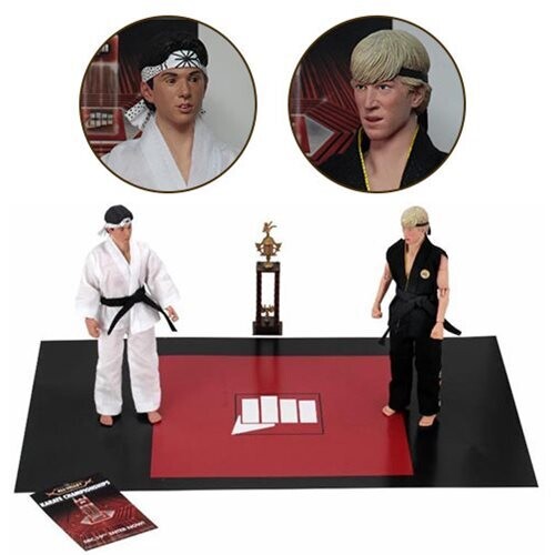 Figurine d'Action Karate Kid Tournois Ensemble de 2 Avec vêtements en Tissu 8 Pouces