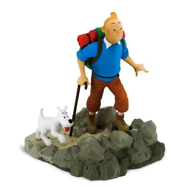 Statue Tintin et Milou Objectif Lune Randonneur