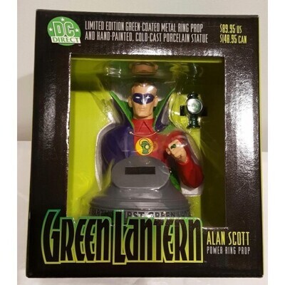 DC Comics Green Lantern Alen Scott Power Ring Limited Edition 2001 Prop Replica and Bust