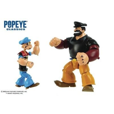 Popeye Classics Popeye vs. Bluto 1:12 Scale Action Figure 2 Pack - Previews Exclusive