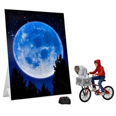 Figurine d'Action E.T. l'Extra-terrestre Elliott et E.T. sur Vélo 40e Anniversaire 7 Pouces