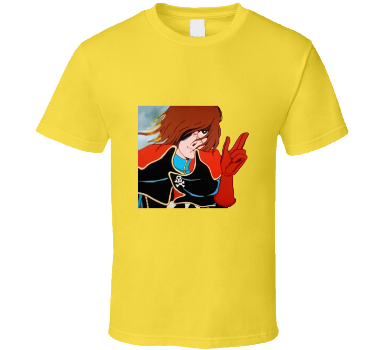 T-shirt Vintage Albator (Harlock) - Taille XL, Couleur Noir, Marque B&C, Occasion Très Bon état