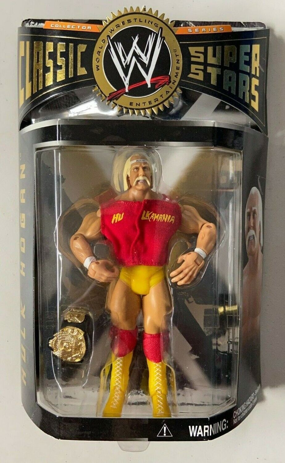 Figurine d'Action WWE 2005 Jakks Pacific Classic Superstars Series 8 Hulk Hogan Avec Aigle Championship