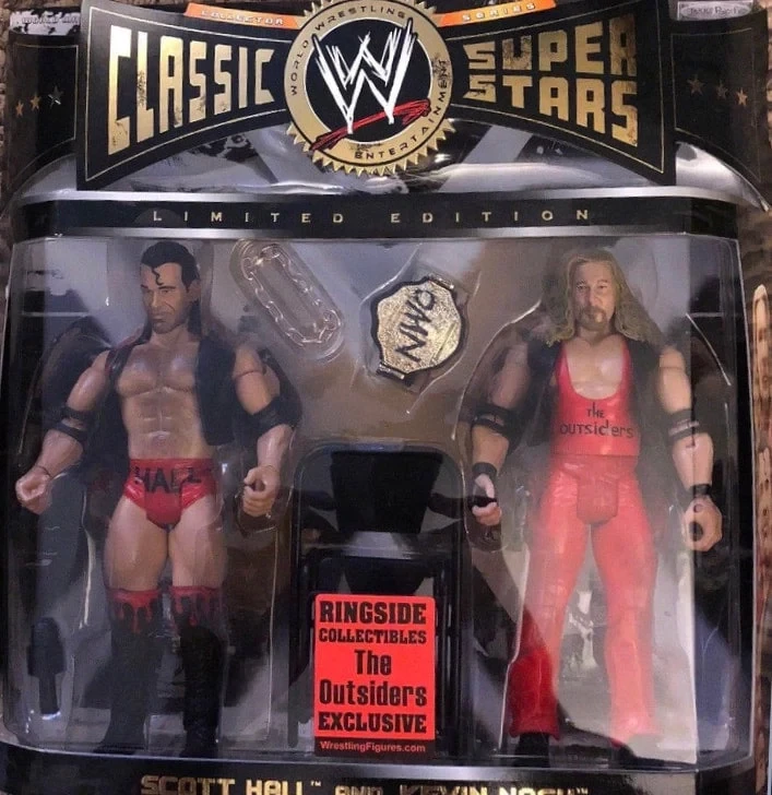 WWE Jakks Pacific Classic Superstars The Outsiders: Scott Hall & Kevin Nash Ringside Exclusive Action Figure