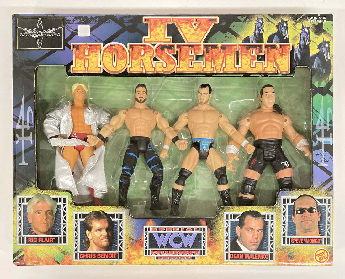 Figurine d'Action WWE 1999 WCW Toy Biz IV Horsemen: Ric Flair, Chris Benoit, Dean Malenko & Steve McMichael