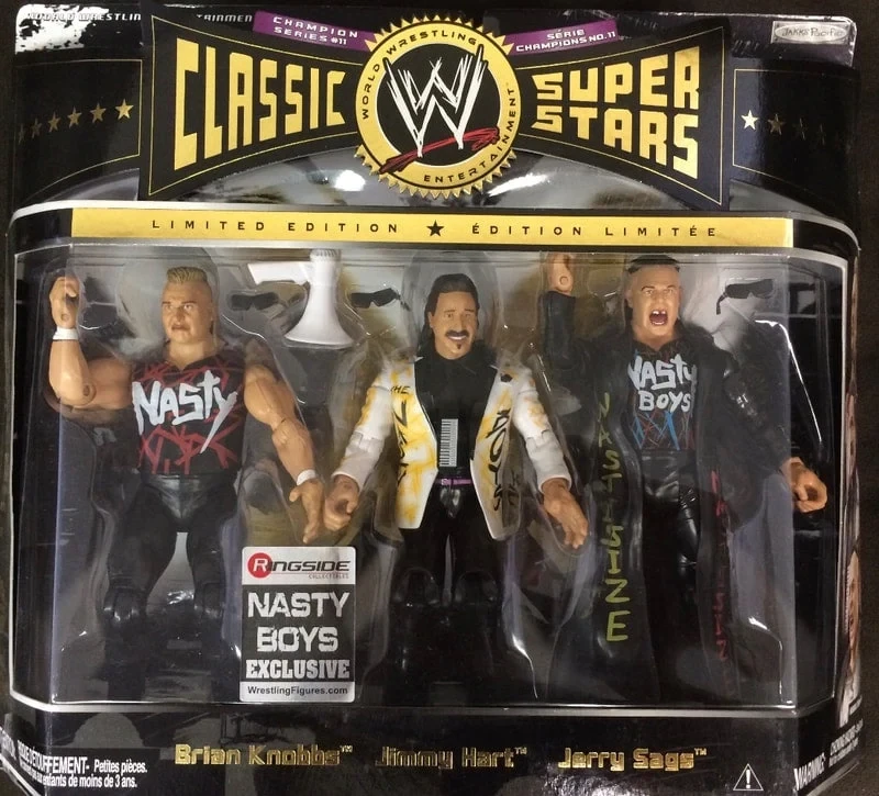WWE 2009 Jakks Pacific Classic Superstars 3-Packs Series 11 Nasty Boys: Brian Knobbs, Jimmy Hart & Jerry Sags Ringside Exclusive Action Figure