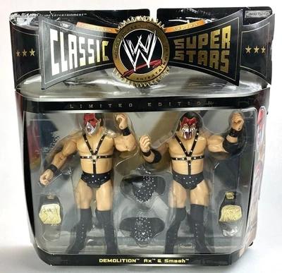 WWE 2006 Jakks Pacific Classic Superstars 2 Packs Series 5 Demolition: Ax & Smash Action Figure Rare