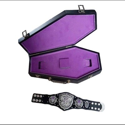 WWE Undertaker (Mini) Legacy Title Belt With Coffin Case Prop Replica