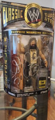 WWE 2008 Jakks Pacific Classic Superstars ToyFare Exclusive Cactus Jack Mick Foley Limited Edition 1 of 3000 Autographed Signed Action Figure