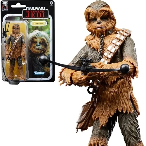 Figurine d&#39;Action Star Wars Le Retour du Jedi 40ième Anniversaire Chewbacca Black Series 6 Pouces
