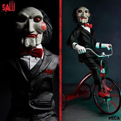 Figurine d&#39;Action Saw / Décadence Billy la Marionette Avec Tricycle 12 Pouces