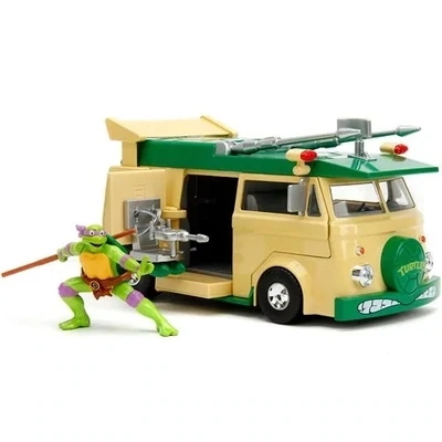Teenage Mutant Ninja Turtles Hollywood Rides Die-Cast Metal Party Wagon Vehicle 1/24 Scale with Donatello Figure