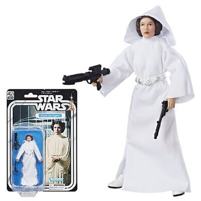 Star Wars The Black Series A New Hope 40th Anniversary 6 Inch Leia Organa Mint Action Figure