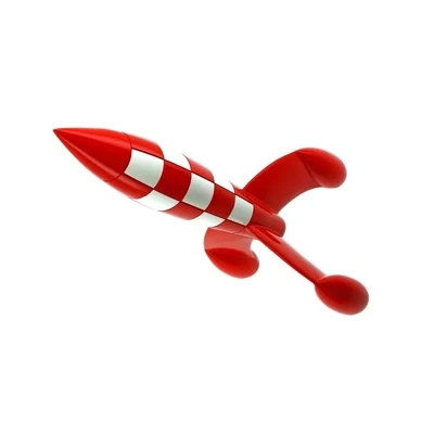 Tintin  Explorers on the Moon Rocket 12 Inch Resin Statue