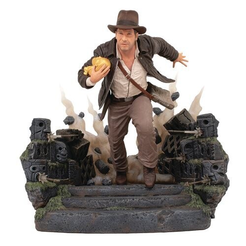 Statue Gallery de Luxe Indiana Jones et Les Aventuriers de l'Arche Perdu Evasion avec l'Idole d'Or
