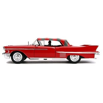 Véhicule en Métal Hollywood Rides Nightmare on Elm Street 1958 Cadillac Avec Freddy  Krueger Échelle 1/24