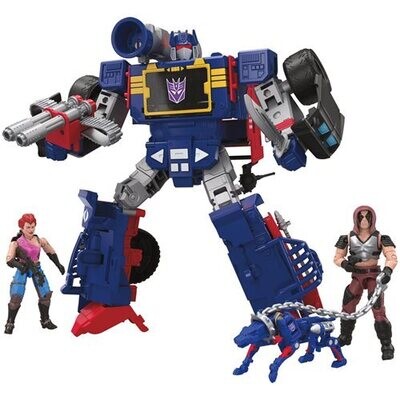Figurine d&#39;Action Transformers X G.I. Joe Mash-Up Soundwave Dreadnok Thunder Machine, Zartan et Zarana